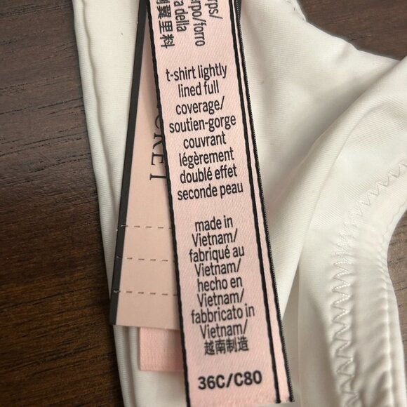 NWT Victoria's Secret T-Shirt Lightly Lined Full Coverage Bra Women 36C White - Picture 8 of 16